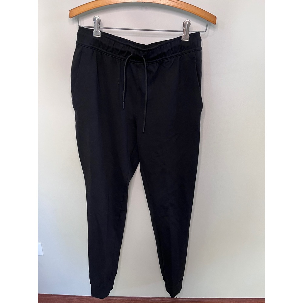 Apana Mens Black Athletic Jogger Pants Size Small Drawstring Zipper Pocket